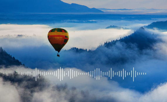 Hot air balloon in the sky