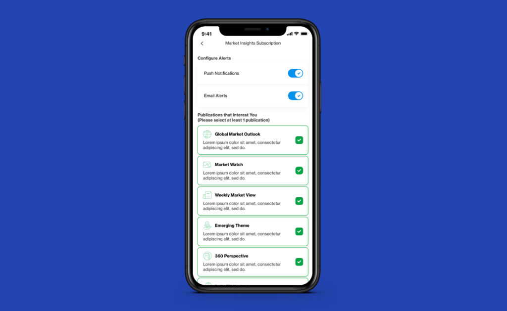 Private Banking app