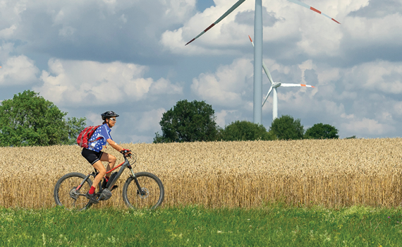 man on a bike